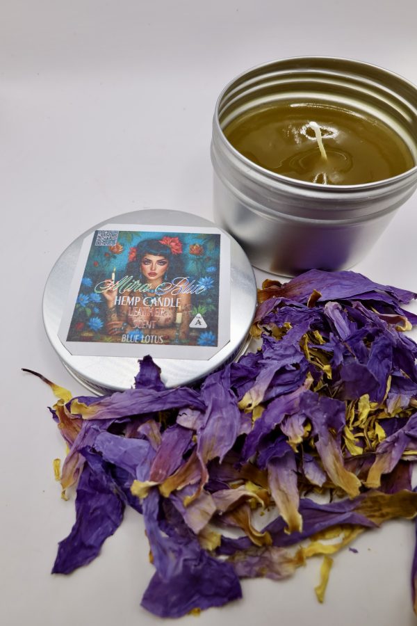 Leather - THCA Hemp and Blue Lotus Candle
