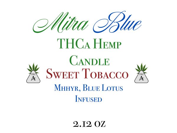 Sweet Tobacco - THCA Hemp and Blue Lotus Candle - Image 3