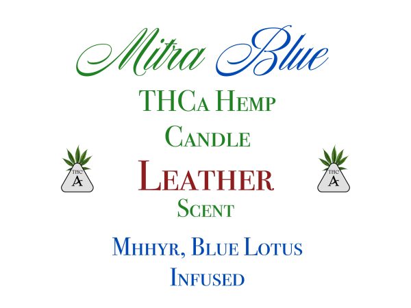 Leather - THCA Hemp and Blue Lotus Candle - Image 3