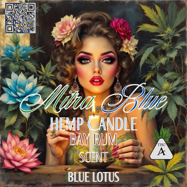 Bay Rum - THCA Hemp and Blue Lotus Candle - Image 2