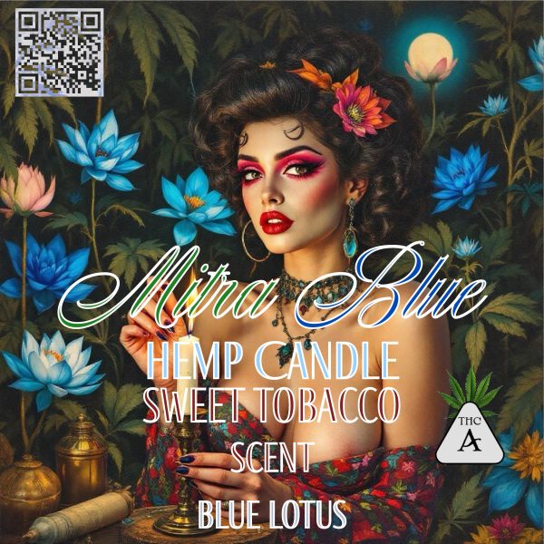 Sweet Tobacco - THCA Hemp and Blue Lotus Candle - Image 2