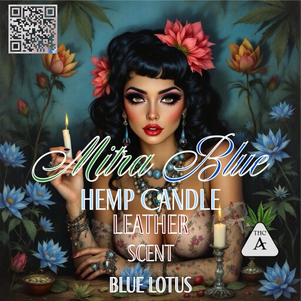 Leather - THCA Hemp and Blue Lotus Candle - Image 2